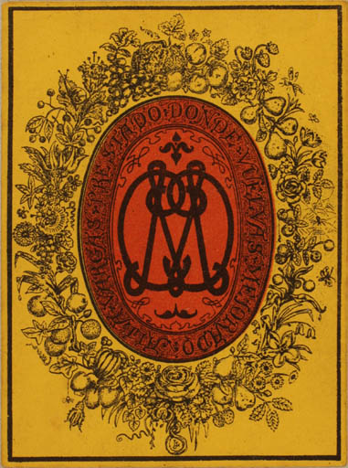 Exlibris by Josef Lonkotca from Unknown for ? M. W. - Flora Monogram Text/Writing 