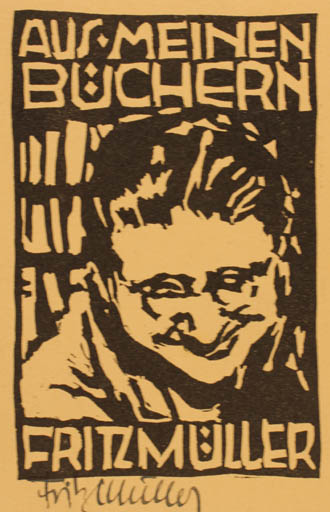 Exlibris by Fritz Müller from Germany for Fritz Müller - Portrait 