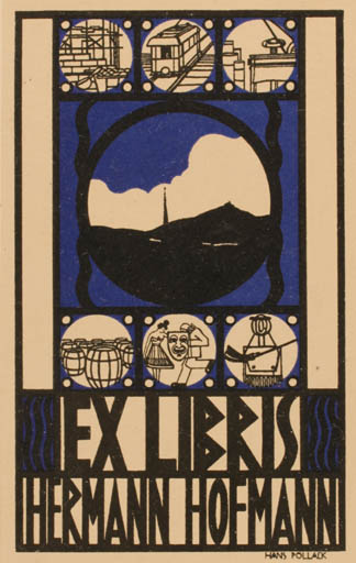 Exlibris by Hans Pollack from Austria for Hermann Hofmann - 