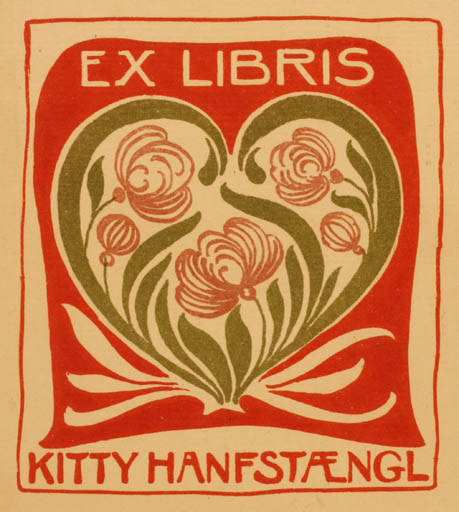 Exlibris by ? Unbekannt from Unknown for Kitty Hanfstaengel - Flower Flora Jugend 