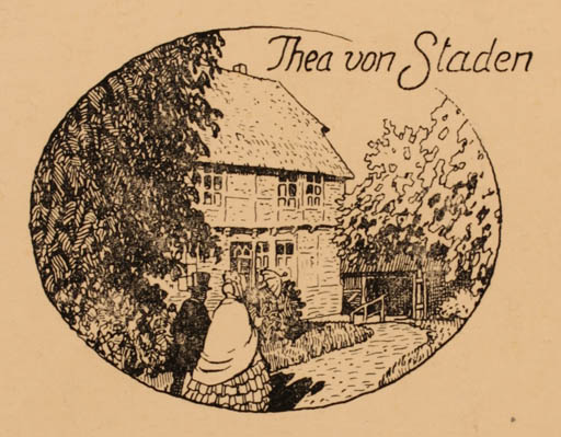 Exlibris by Theodor Hermann from Germany for Thea von Staden - Architecture Couple 