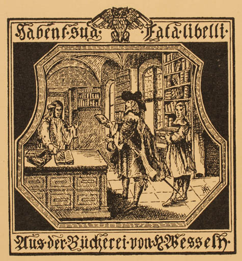 Exlibris by Carl Jürgens Owenburg from Germany for H. Wesseln - Working Book Interior 