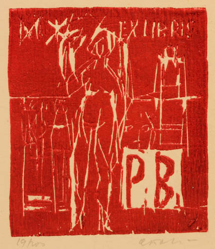 Exlibris by Andrei Dobos from Unknown for ? P. B. - 