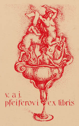 Exlibris by Dr. Vilam Stransky from Czech Republic for V. A. J. Pfeiferova - Mythology 