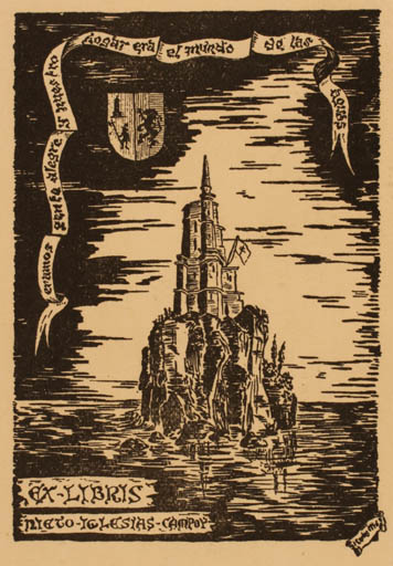 Exlibris by Nieto Iglesias Campoy from Spain for Nieto Iglesias Campoy - Castle/Palace 