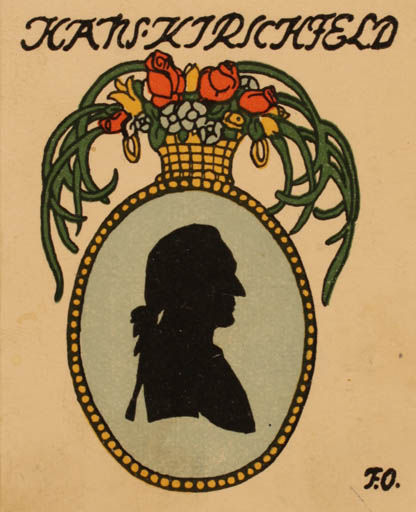 Exlibris by ? F.O from Germany for Hans Kirschfeld - Portrait 