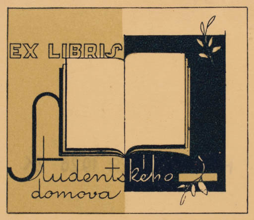 Exlibris by H Schneider from Germany for Domova Studentskeho - Book 