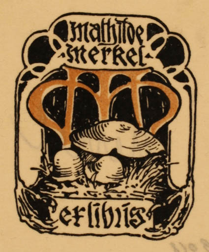 Exlibris by H. Merkel from Unknown for Mathilde Merkel - Monogram 