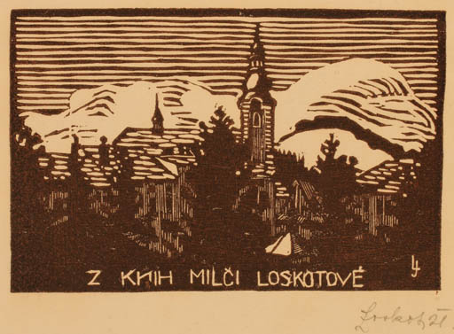 Exlibris by Josef Loskot from Czech Republic for Milci Loskotove - Scenery/Landscape 