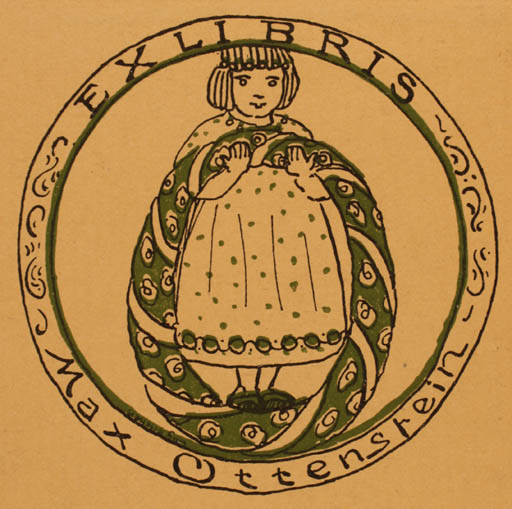 Exlibris by Lilly Zilcher from Germany for Max Ottenstein - Child 