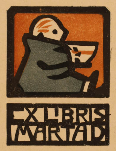 Exlibris by K Lasko from Austria for ? Marta - 