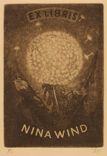 Exlibris by Freerk Los from Unknown for Nina Wind - Flora 