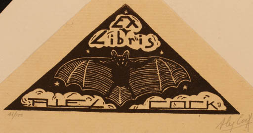 Exlibris by Alex. Cock from Belgium for Alex. Cock - Fauna 