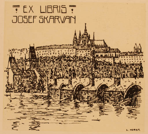 Exlibris by L. Horst from Germany for Josef Skarvan - City 