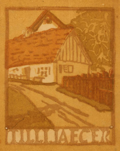Exlibris by C. Jaeger from Unknown for Tilli Jaeger - Architecture 