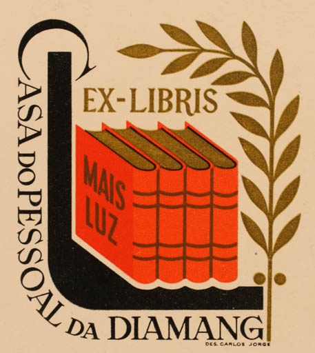 Exlibris by Carlos Jorge from Unknown for Casa Pessoal da Diamang - Book 