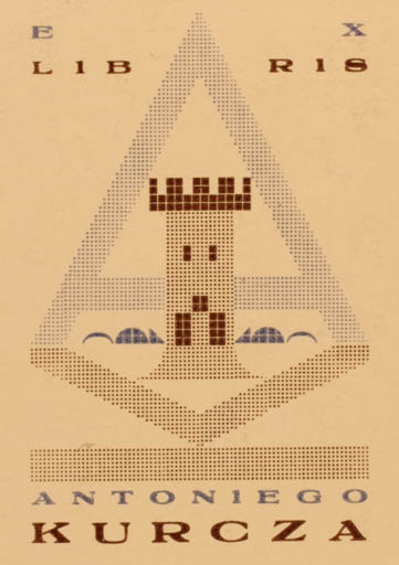 Exlibris by K Macia from Unknown for Antoniego Kurcza - Abstract 