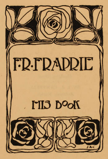 Exlibris by J. A. Campbeli from Germany for Frank. R. Fraprie - Flower 