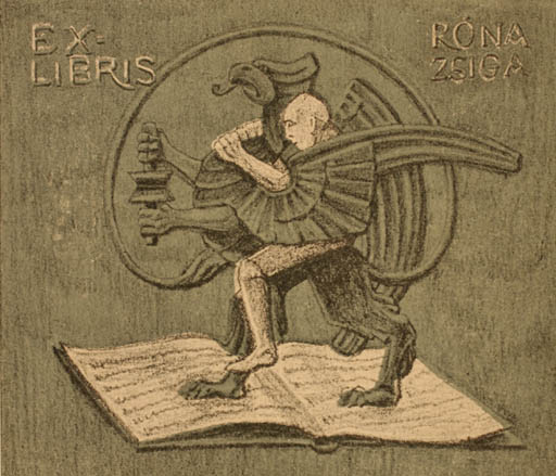 Exlibris by Röna Zsiga from Unknown for Röna Zsiga - Fable Animal 