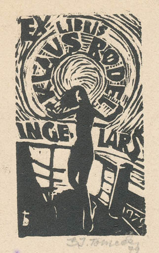 Exlibris by Bronislav Josef Tomecki from Poland for Klaus & Inge & Lars Rödel - Woman Maritime 