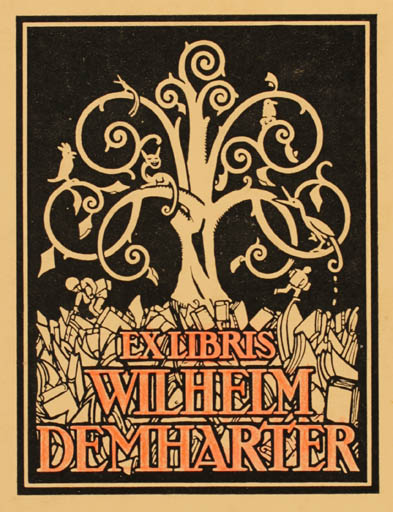 Exlibris by Karl Köster from Germany for Wilhelm Demharter - 