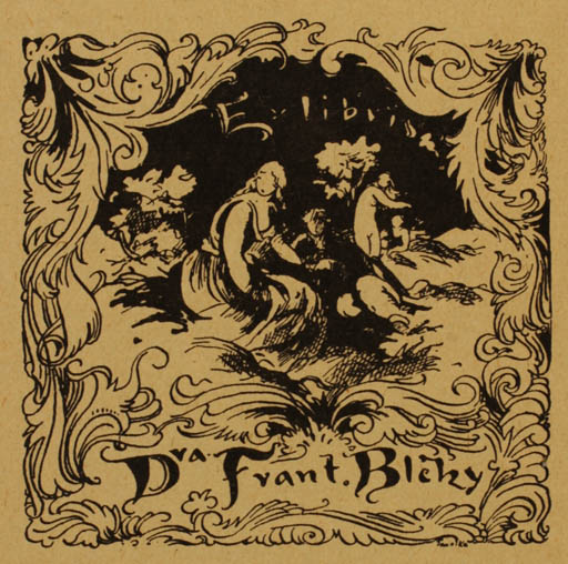 Exlibris by Prof Parelka from Unknown for Frant. Bleky - 
