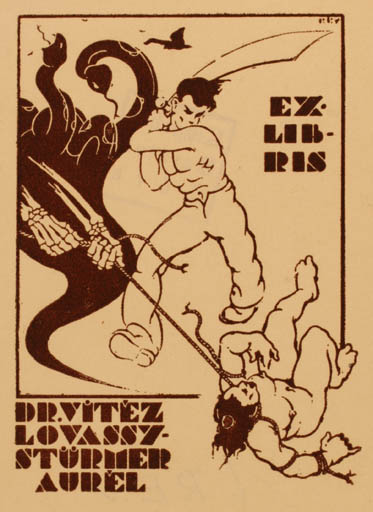 Exlibris by ? Unbekannt from Unknown for Dr. Vitez Lovassy-Stürmer - Drama 