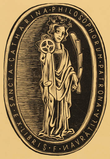 Exlibris by R Kraja from Unknown for F. Navratila - Religion 