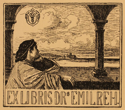 Exlibris by ? Unbekannt from Unknown for Dr. Emil Reh - Woman 