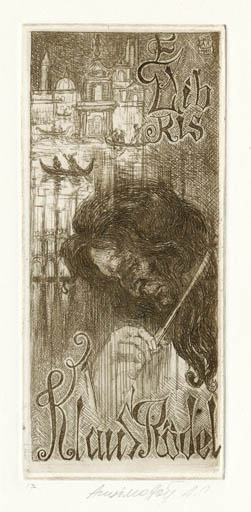 Exlibris by Leonid Antimonov from Russia for Klaus Rödel - Maritime 