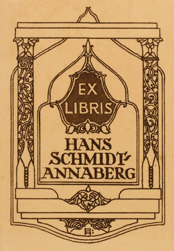Exlibris by Paul Haustein from Germany for Hans Schmidt-Annaberg - Jugend 