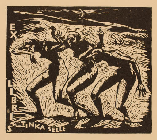 Exlibris by Walter Eberh. Loch from Unknown for Tinka Selle - Drama 