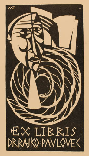 Exlibris by Marijan Trsar from Yugoslavia for Dr. Rajko Pavlovec - 