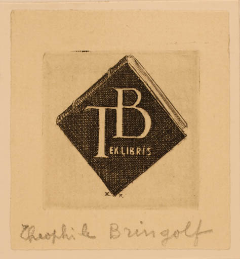 Exlibris by ? Unbekannt from Unknown for Theophile Bringolf - Book Monogram 