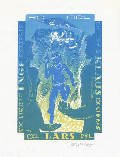 Exlibris by Wladimir G. Mitsuk from Soviet Union for Klaus & Inge & Lars Rödel - Fairytale/fable 