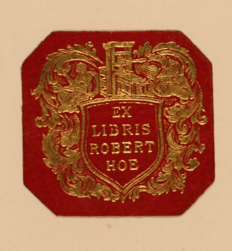 Exlibris by ? Unbekannt from Unknown for Robert Hoe - Super Exlibris 