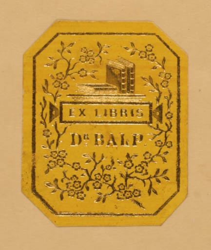 Exlibris by ? Unbekannt from Unknown for Dr. Balp - Hand(s) Super Exlibris 