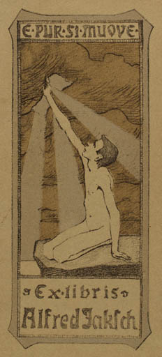 Exlibris by ? Unbekannt from Unknown for Alfred Jaksch - Jugend Man Nude 