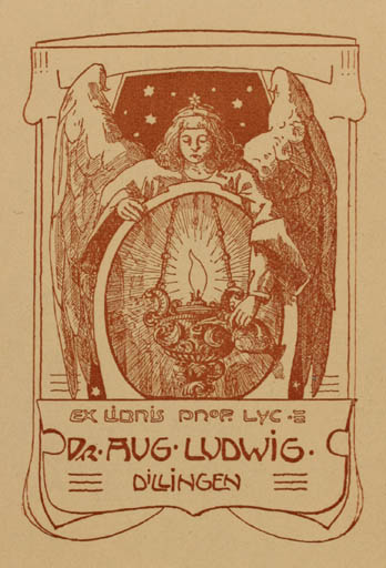 Exlibris by ? Unbekannt from Unknown for Dr. Aug. Ludwig - Angel Jugend 