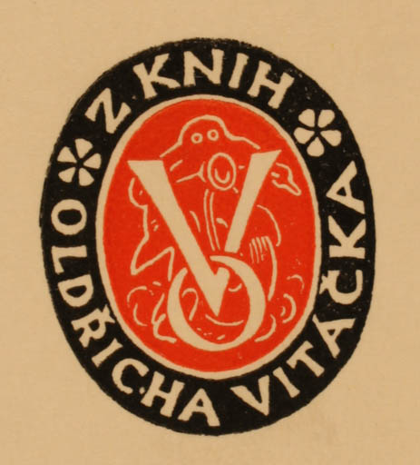 Exlibris by ? Unbekannt from Unknown for Oldricha Vitacka - Monogram 