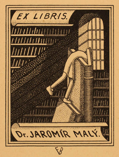 Exlibris by Bedrich Fojtasek from Czech Republic for Dr. Jaromir Maly - Book 