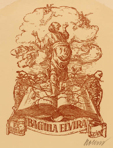 Exlibris by ? Unbekannt from Unknown for Elvira Bagula - Book Woman 