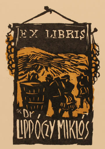 Exlibris by ? Unbekannt from Unknown for Dr. Nicholas Lippoczy - Wine 