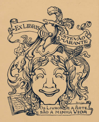 Exlibris by ? Unbekannt from Unknown for Estevao Amarante - Theater/Cirkus 