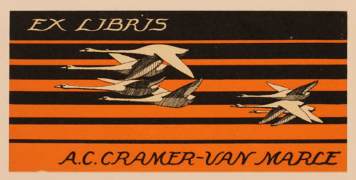 Exlibris by ? Unbekannt from Unknown for A. C. Cramer van Marle - Bird 