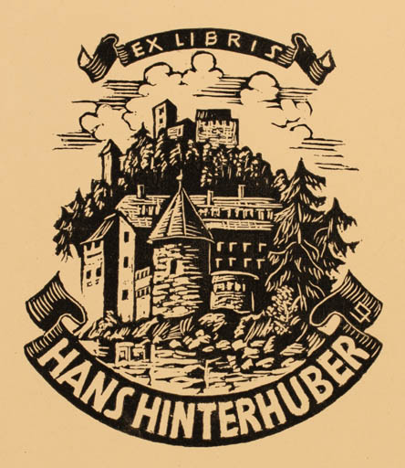 Exlibris by Leopold Hofmann from Austria for Hans Hinterhuber - Castle/Palace 